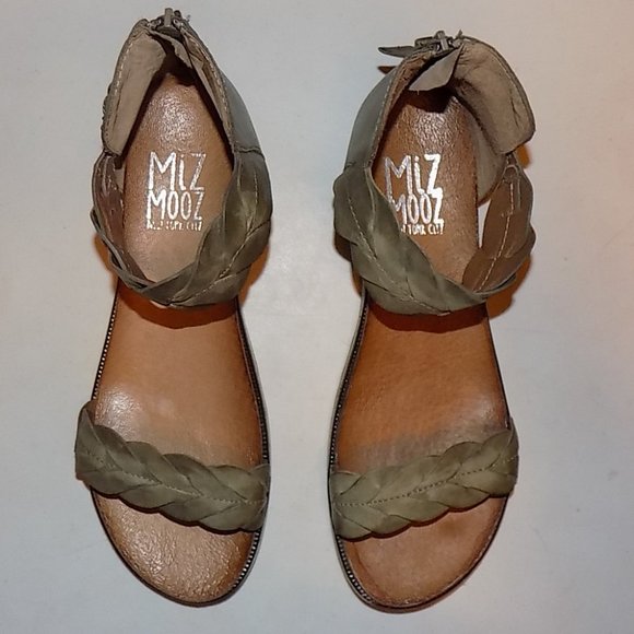 Miz Mooz Taft  sage braided leather EU41 US 9.5-10 - Picture 2 of 16